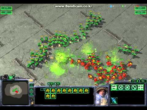 marine 55 vs baneling 55 split control = marine 35~36 live