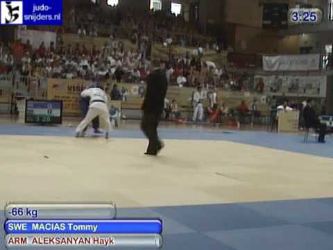 Judo 2009 Koper: Macias (SWE) - Aleksanyan (ARM) [-66kg].