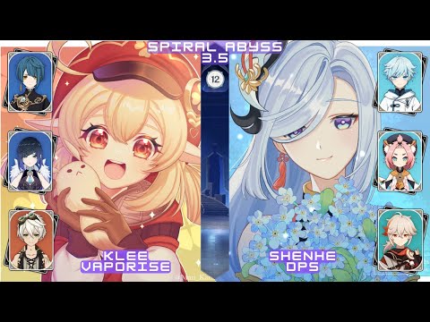 Blazing Through the Abyss: C2 Klee and C6 Shenhe Conquer Floor 12 in Genshin Impact 3.5