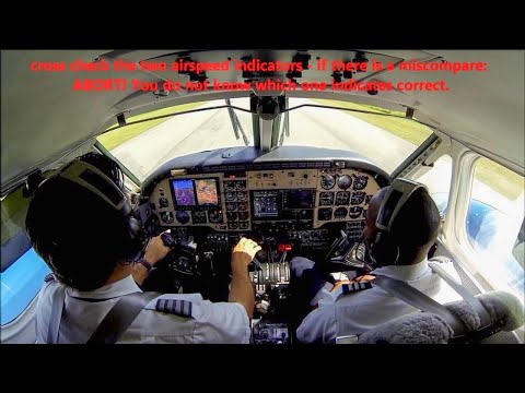 King Air B100 - short field take off! Cockpit view with ATC.