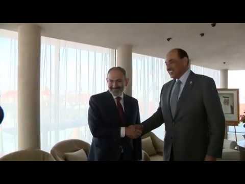 Meeting with the Prime Minister of Kuwait Sheikh Sabah Khaled Al-Hamad Al-Sanah. Pashinyan