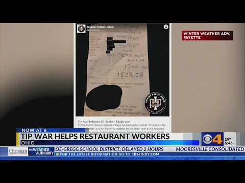 Tip war helps restaurant workers in Ohio