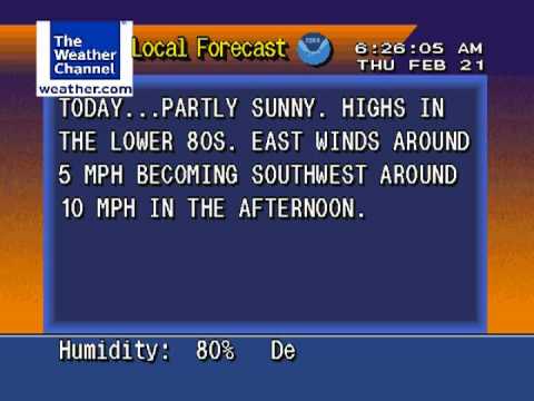 Weatherstar 4000 v3 Emulator: Tampa FL, 2/21/2013
