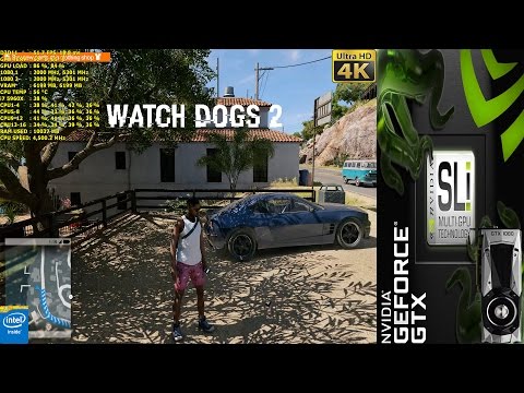 Watch Dogs 2 High Res Texture Pack Ultra Settings 4K | GTX 1080 SLI | i7 5960X 4.5GHz