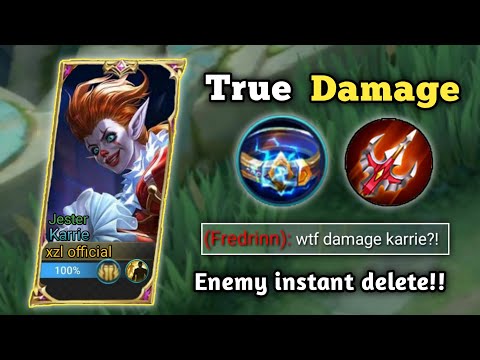 KARRIE UNDERRATED TRUE DAMAGE BUILD FOR INSANE DAMAGE?!😱 MOBILE LEGENDS
