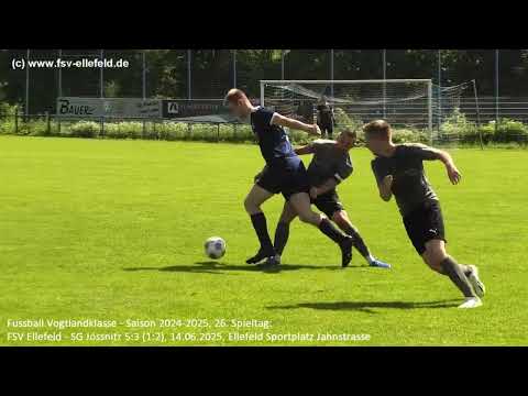 FSV Ellefeld - SG Jössnitz 5:3 (1:2), Vogtlandklasse 2024-2025, 26. Spieltag am 14.06.2025