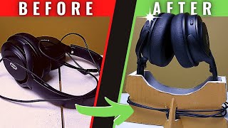 Best DIY Headphone Stand for FREE (How to Make a Headphone Holder with Cardboard)