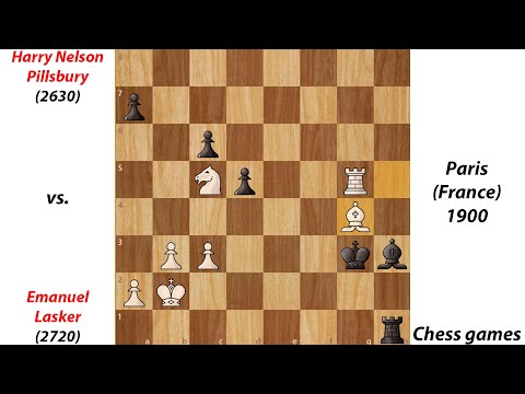 Harry Nelson Pillsbury vs. Emanuel Lasker | Paris (France) 1900 | Chess games