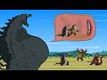 Rescue GODZILLA EARTH From GODZILLA KONG The Battle Over Birth FUNNY CARTOON