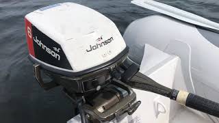 1976 Johnson 6 HP Outboard Water Test