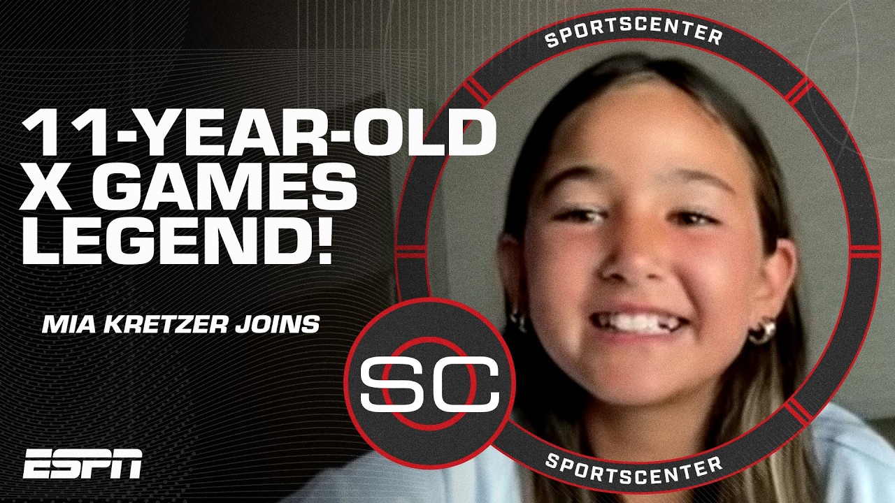 11-year-old skateboarder Mia Kretzer is already competing in her 3rd X Games! 🛹 | SportsCenter
