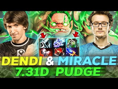 Dendi & Miracle's EPIC Pudge - 7.31d Patch Right Click Meta Pudge Dota 2