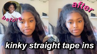 TRYING TAPE IN EXTENSIONS AT HOME!! ft. NiaWigs!