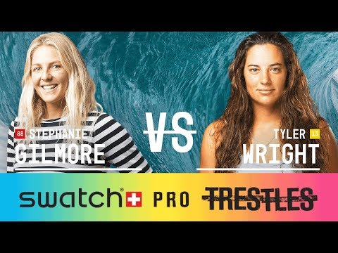 Stephanie Gilmore vs. Tyler Wright - Round Four, Heat 1 - Swatch Pro 2017