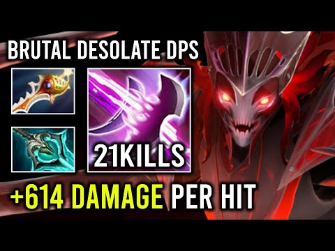 Brutal Late Game Desolate Right Click +614 Damage Per Hit Spectre Vs Rapier Morph Dota 2