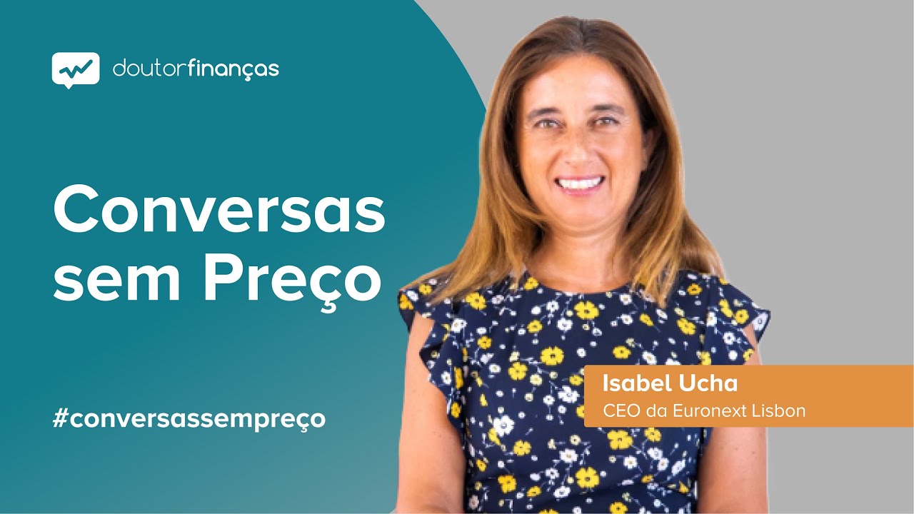 Imagem de um pc onde se vê o programa Conversas sem Preço com a entrevista a Isabel Ucha, CEO da Euronext Lisbon