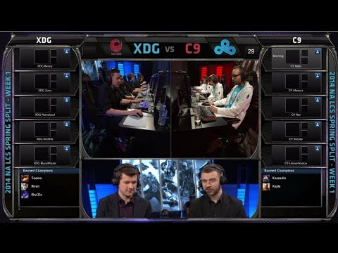 Cloud 9 vs XDG | 2014 NA LCS Spring split Season 4 W1D1 | XDG vs Cloud 9 G1