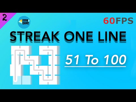 Streak One Line Puzzle Game: Level 51 To 100 , iOS Walkthrough