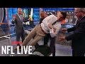 Myles Garrett Bench Presses Field Yates NFL Live