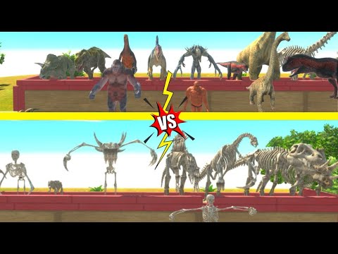 TOURNAMENT  REAL UNITS VS SKELETONS  UNITS  -  ANIMAL REVOLT BATTLE SIMULATOR