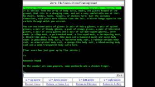 Zork: The Undiscovered Underground for web browsers