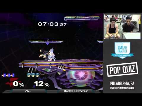 Pop Quiz II - Losers Round 8 - Zhu (Falco) vs Lawnchair (Marth) - SSBM Smash Melee