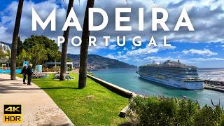 Funchal MADEIRA Walking Tour, Madeira PORTUGAL 4K HDR