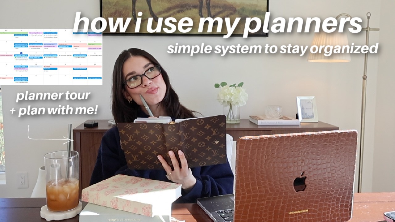 PLAN WITH ME | planner tour + simple planning system, tips for beginners, weekly planning schedule