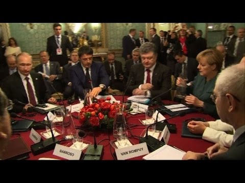 Optimismo tras la reunión Putin-Poroshenko