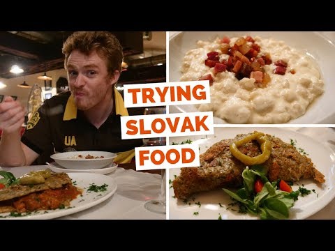 Trying Slovak Food for the First Time in Bratislava! 🇸🇰 Bryndzové Halušky & Bravčová Panenka 🍽️