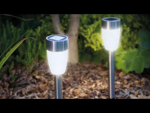 Lampa Solara LED din Metal Satinat Argintiu