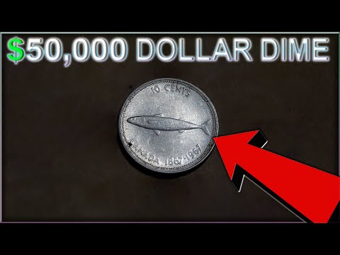 Extremely Rare 1967 Canadian Mackerel Dime