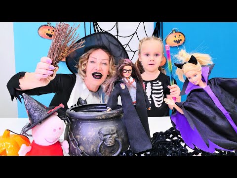 Spielspaß mit Nicole. 🎃 Barbie veranstaltet eine Halloween-Party. Puppen Video für Kinder