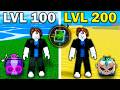 Noob To Max But Every 100 Levels I FIND A FRUIT In Blox Fruits
