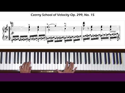 Czerny The School of Velocity Op. 299, No. 15 Piano Tutorial