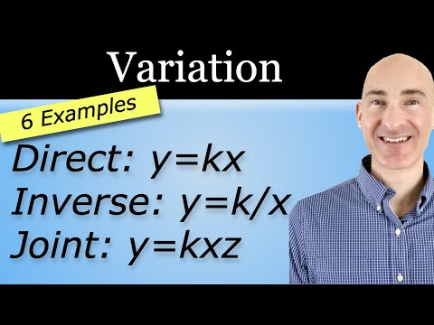 Variation: Direct, Inverse, Joint, and Combined
