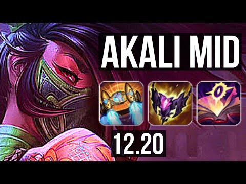 AKALI vs QIYANA (MID) | 14/1/5, Rank 5 Akali, Legendary | TR Grandmaster | 12.20