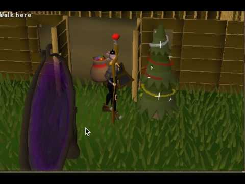 Putting up my Xmas tree in poh Runescape RS07 OSRS The New Alliance RS
