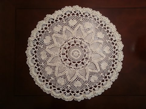 Crochet Doily - Romantic Pineapple Doily Part 1
