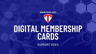 Digital Membership Cards - Help Video | Stack Team App