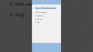 Types of Operating System | Computer Fundamentals |