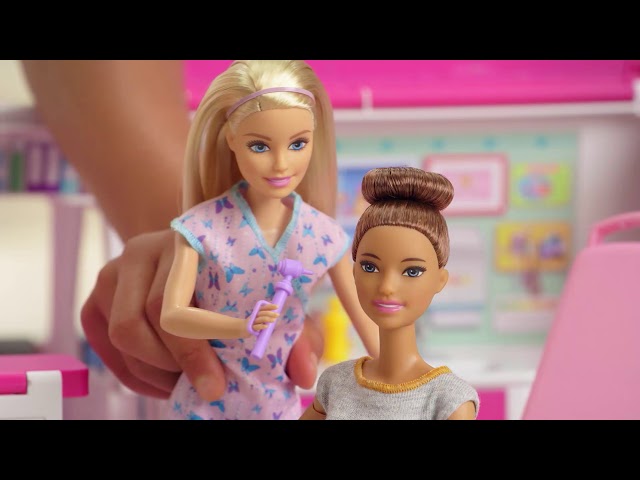 Barbie-Véhicule Médical-Coffret ambulance et clinique et