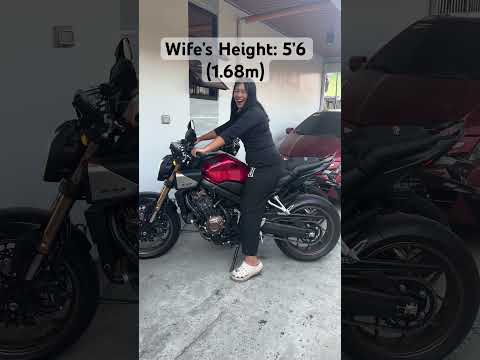 My wife’s height is 5’6” | 2024 Honda Cb650R E-clutch #fyp #shorts #cb650r #bike #viral #videoshorts