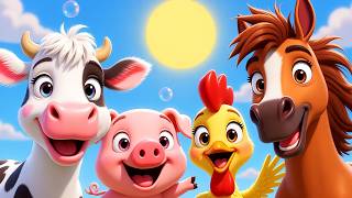 🐶 Happy Farm Friends | Farm Song for Kids | Cartoon Farm Animals Sing-Along