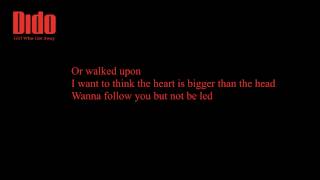 Dido - The Girl Who Got Away[lyrics]