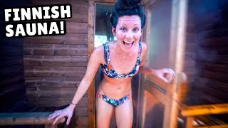 We Tried the FINNISH SAUNA (rolling in the snow) - YouTube