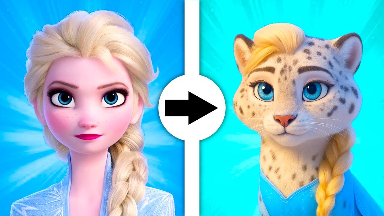 Frozen Characters As Arctic Animals