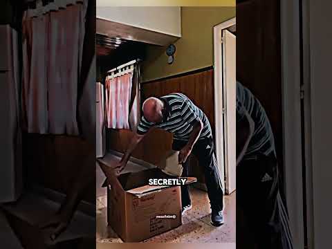 The grandparents were shocked when they opened the box.