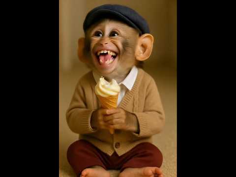 Monkey Tasted Ice Cream… and MELTED Our Hearts! 🍦