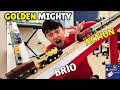 Brio Mighty Action Gold Train Giant Train Track Layout Display
